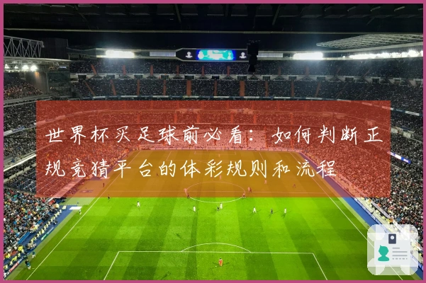 世界杯买足球前必看：如何判断正规竞猜平台的体彩规则和流程