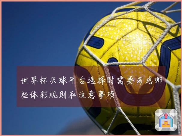 世界杯买球平台选择时需要考虑哪些体彩规则和注意事项